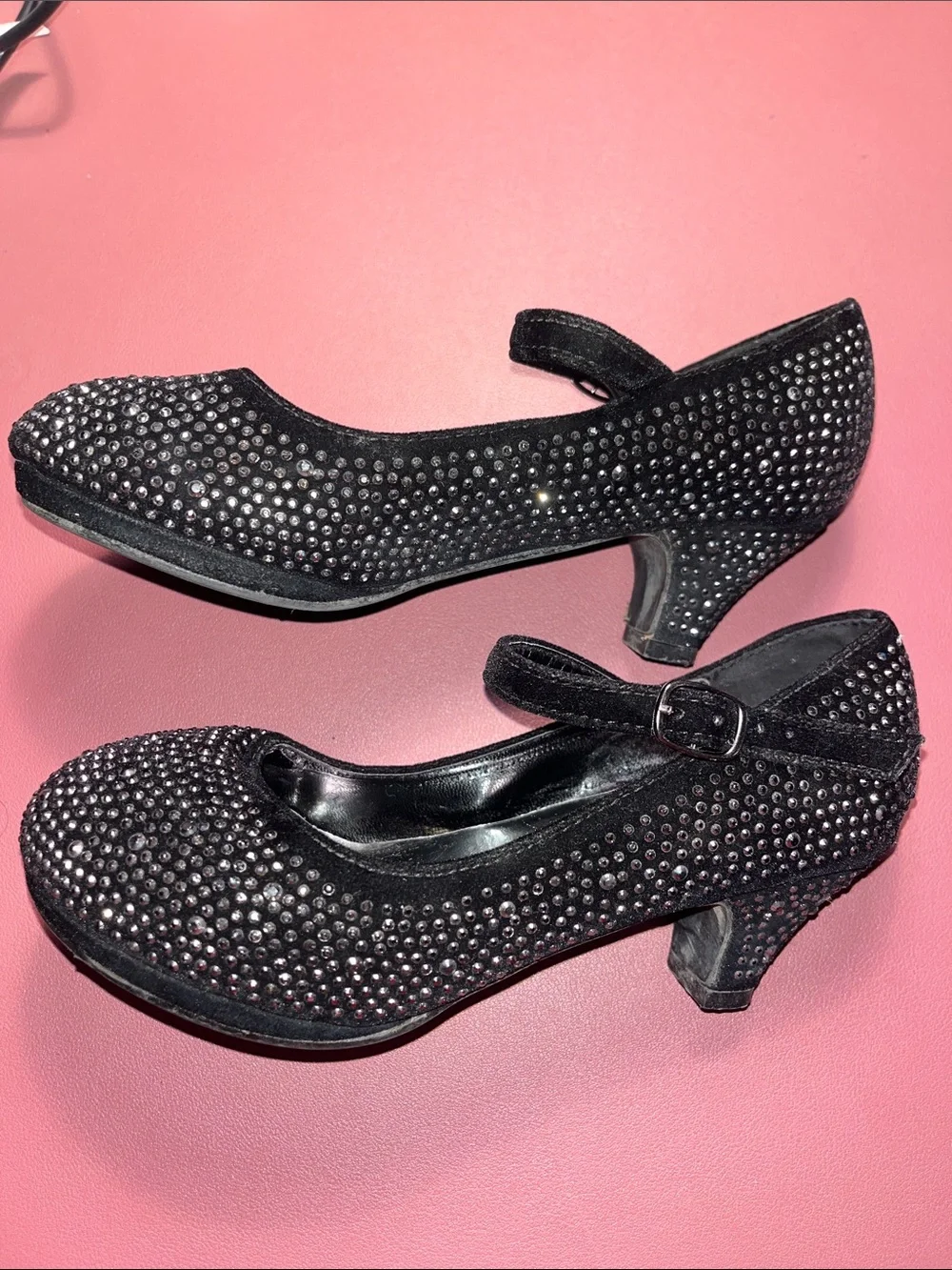 Link Black Sparkle Mary Jane Dress Shoes for Kids
